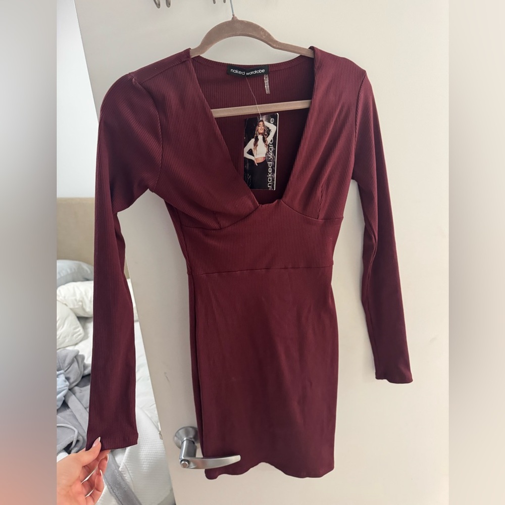 Naked wardrobe cranberry dress